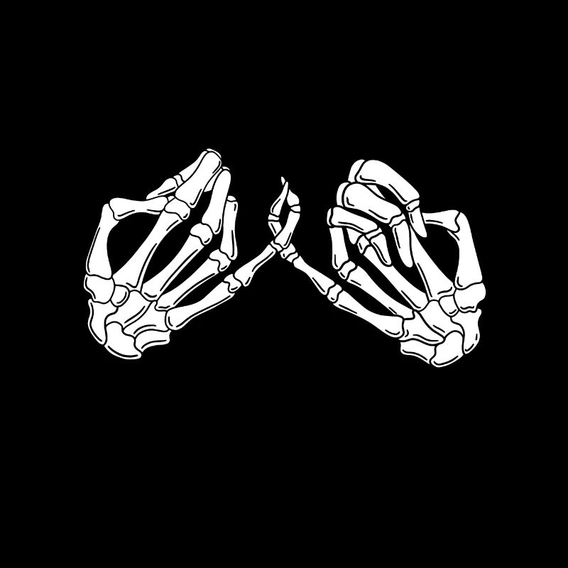 Pinky fingers on skeletal hands