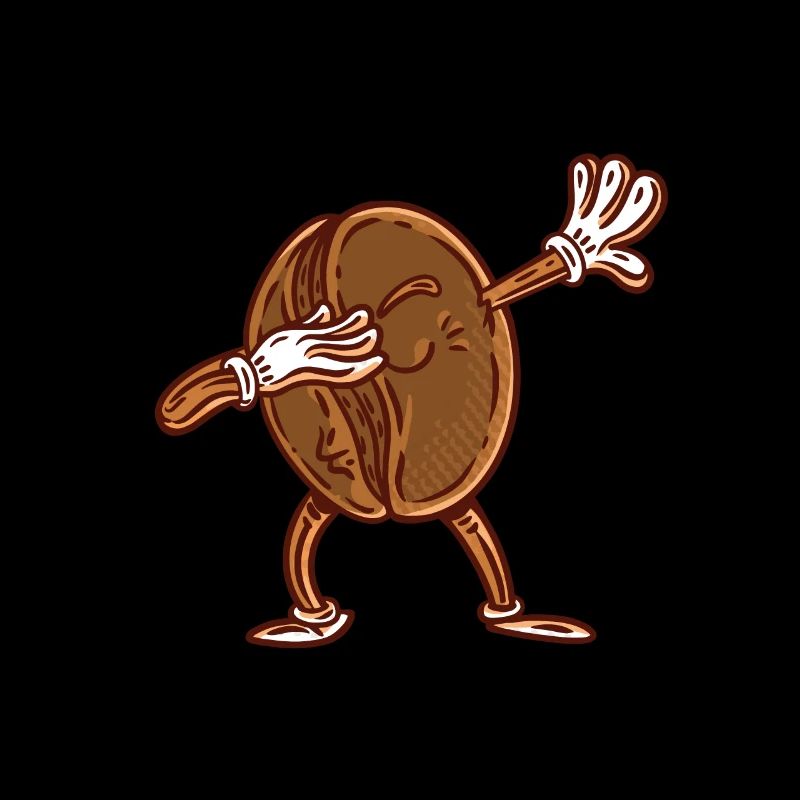 Funny gift dabbing coffee bean