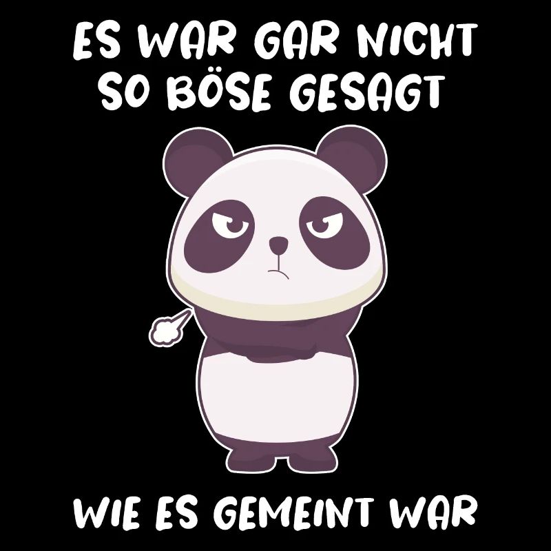Böser Panda-Bär Sarkasmus Ironie Spruch