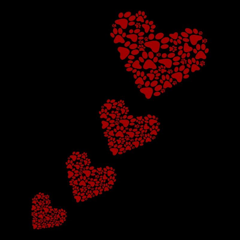 Hundepfoten Herz - Muttertag Geschenkidee