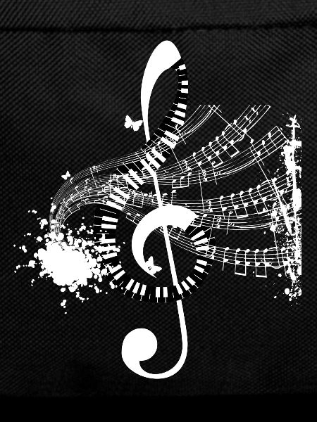 Notenwirbel und Partitur-Splash