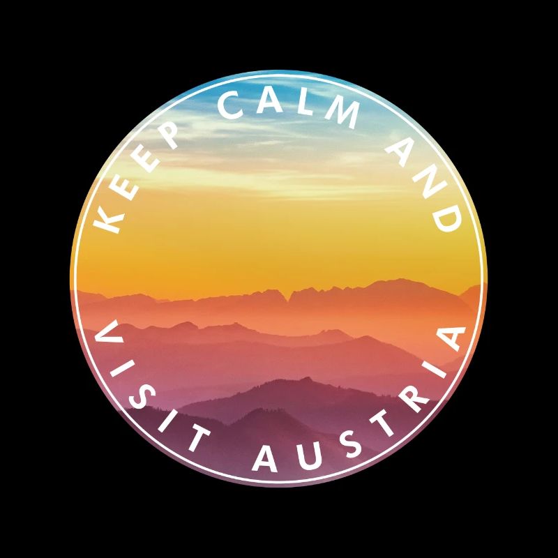 Keep Calm Visit Austria Kreis Badge