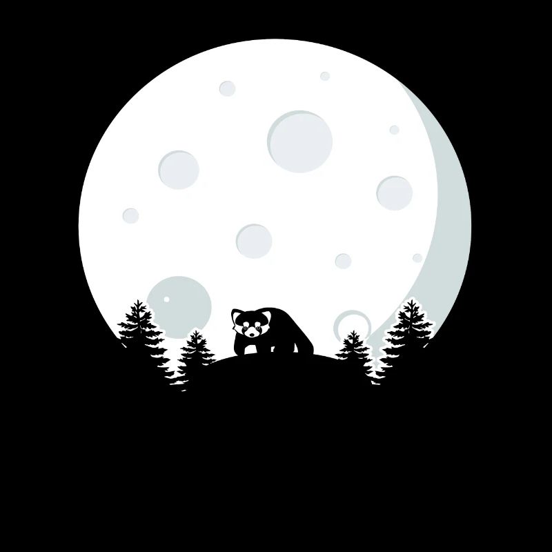 Panda Rouge Avant la lune
