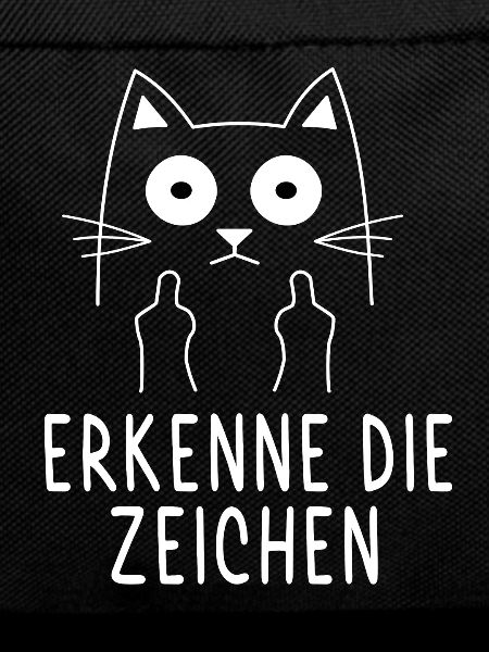 Katze mit Mittelfinger