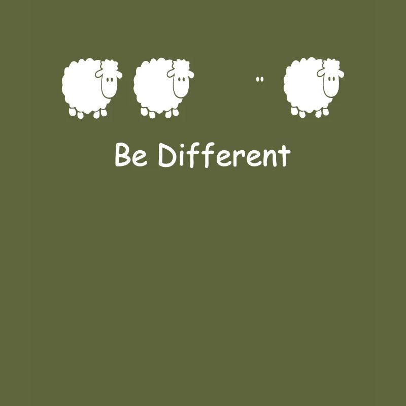 Be Different Schwarzes Schaf - Sarkasmus Ironie