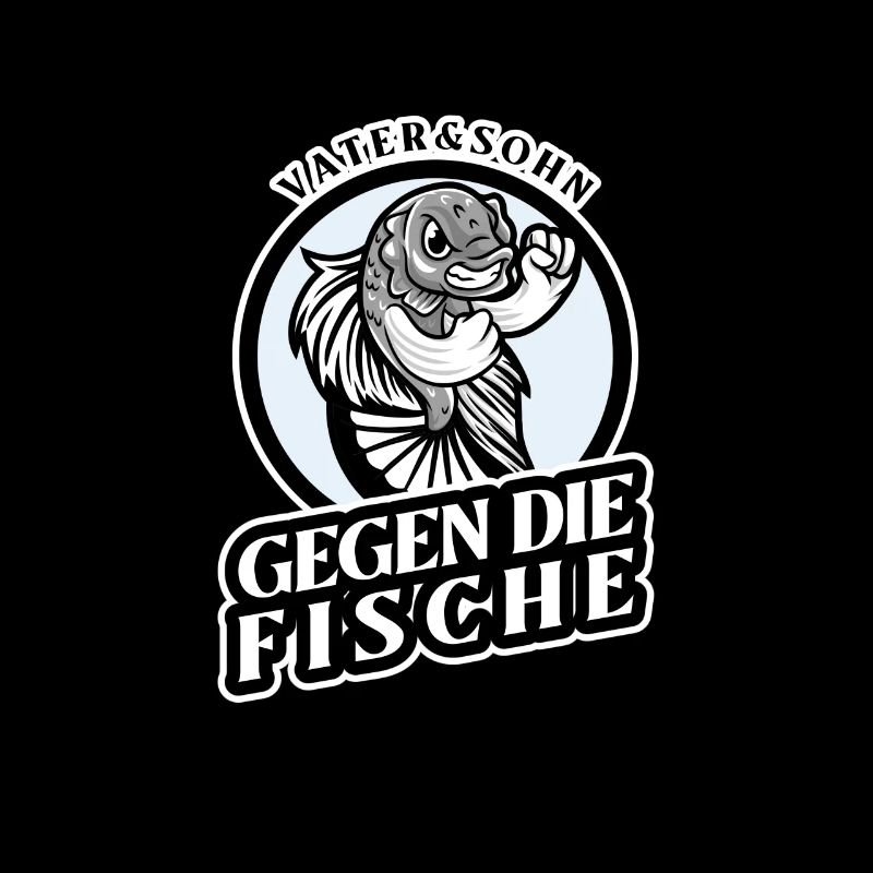 Vater und Sohn Angler Spruch Geschenk