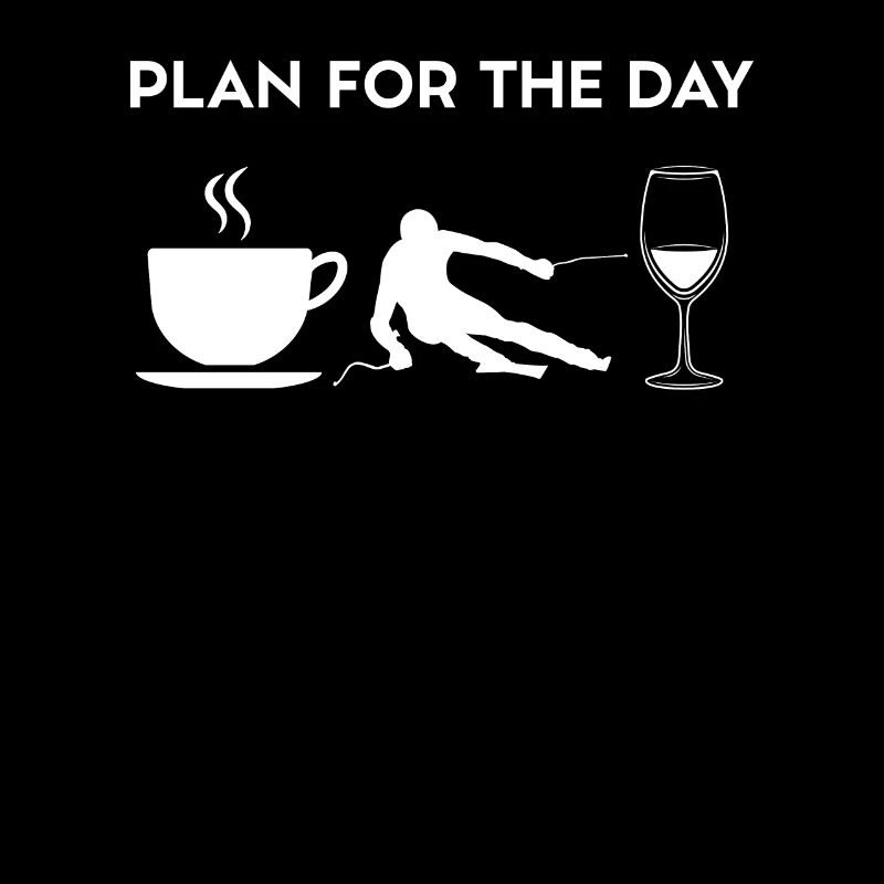 Funny Coffee Ski Ski Ski Wine Design