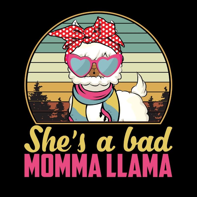 She’s A Bad Momma Llama Rétro Vintage