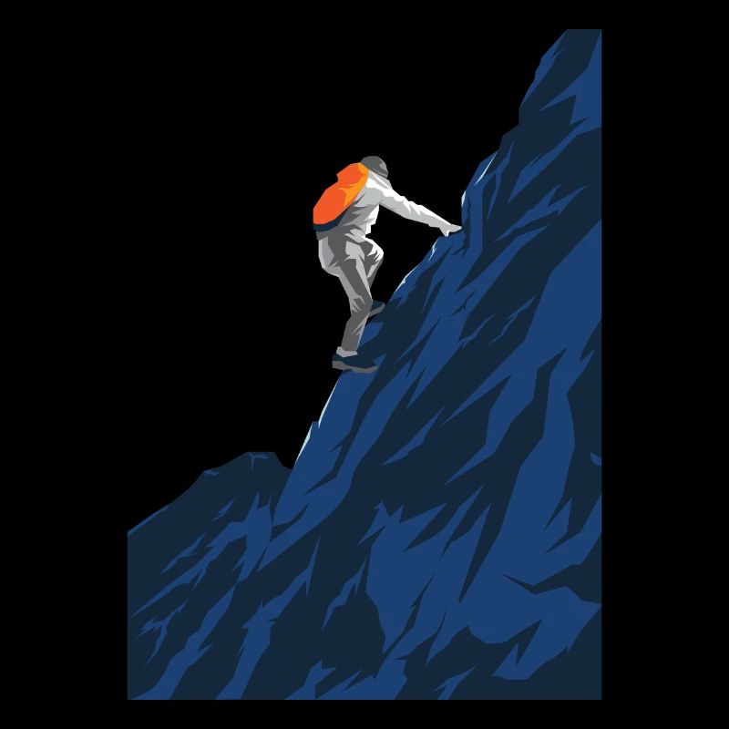 Mountaineer on the mountain