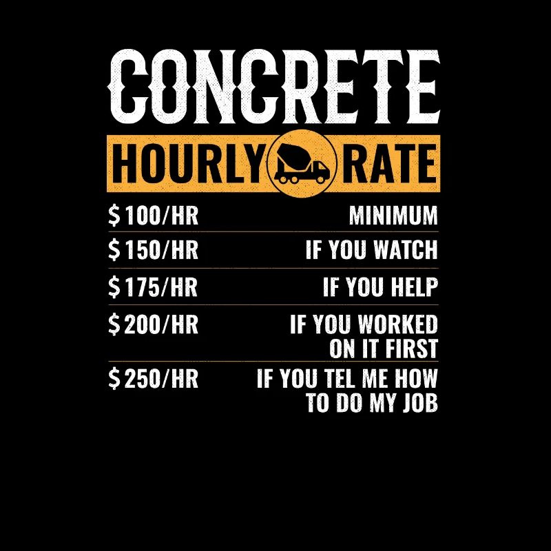 concrete hourly rate concrete