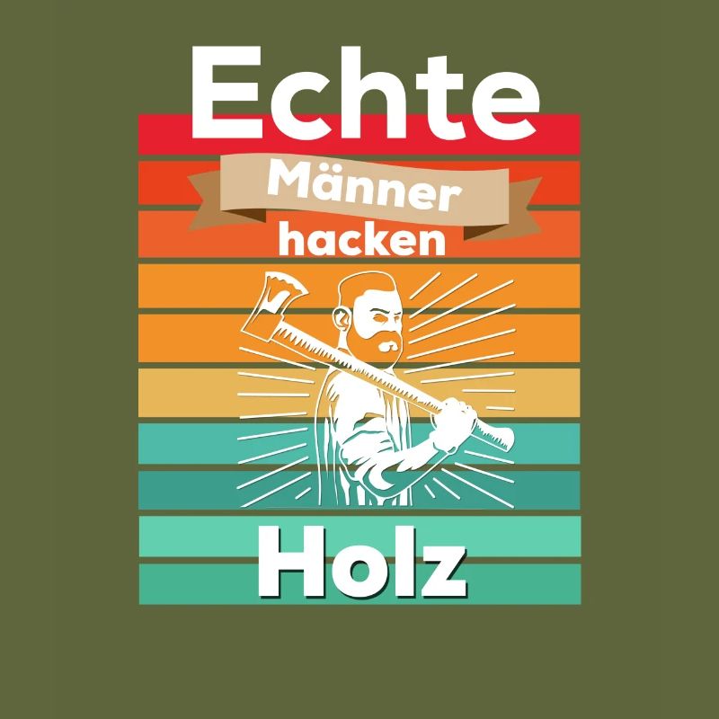 Echte Männer hacken Holz