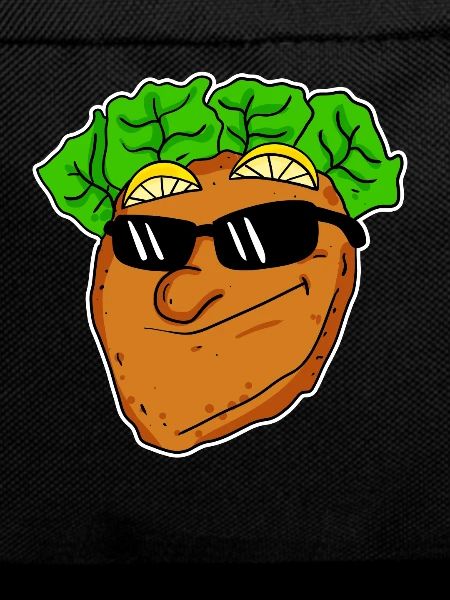 Cool schnitzel with sunglasses