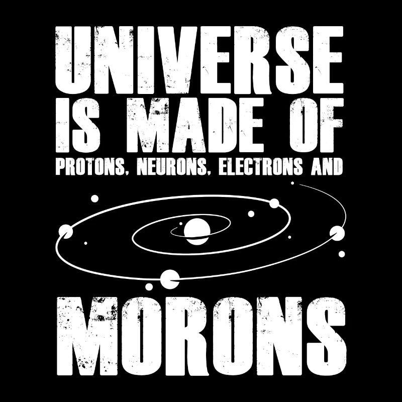 Universe of protons neurons electrons Morons