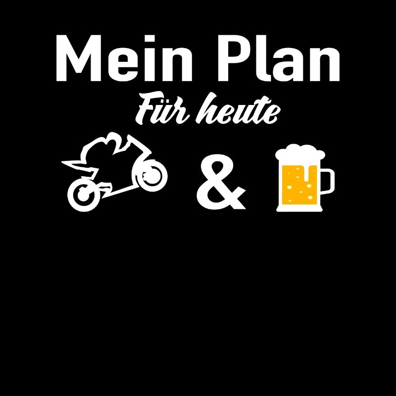 Motorradfahrer Tagesplan Motorrad Bier