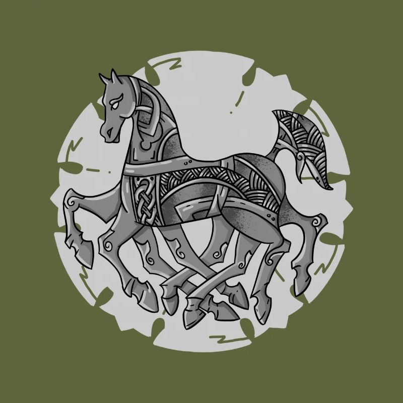 Odins Pferd Sleipnir ein cooles Wikinger Design