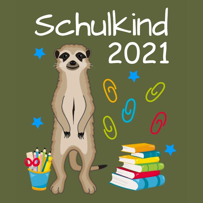 Schulkind 2021 Erdmännchen Einschulung Schulbeginn