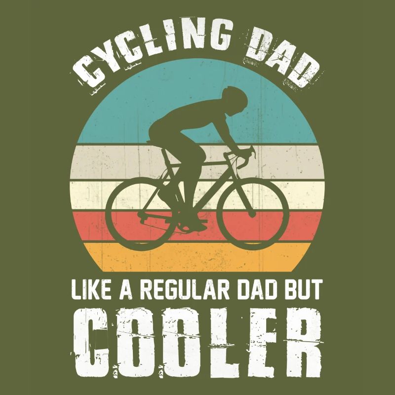 Fahrradfahrender Vater