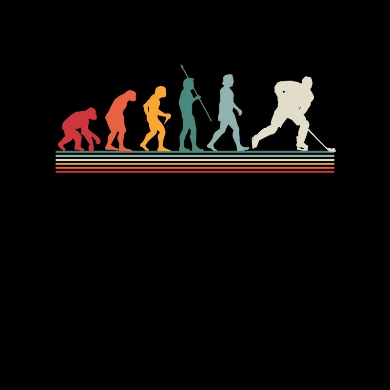 Evolution Eishockey Hockey Sport Retro Geschenk