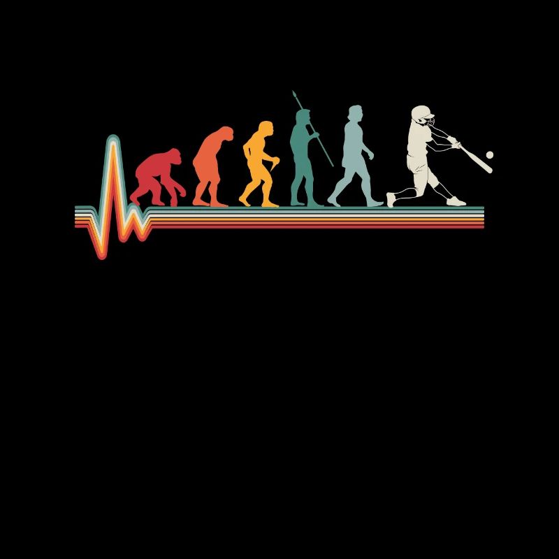 Evolution Herzschlag Baseball Softball Geschenk