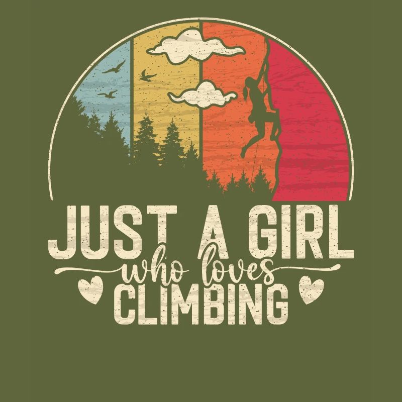 Nur ein Mädchen das klettern liebt- Kletterer Berg