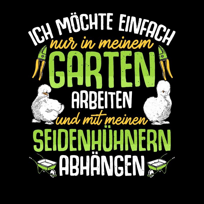 Seidenhuhn Silkie Hühner Garten Geschenk Huhn