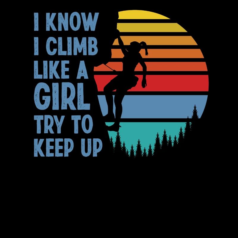 Rock Climbing Climber Retro Climb