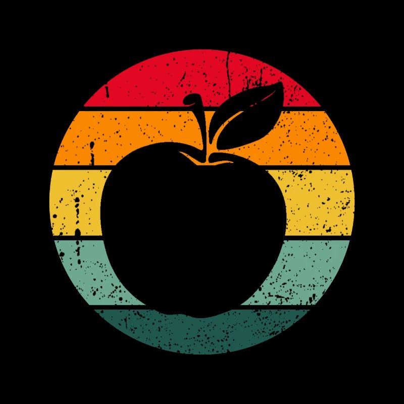 Vintage Retro Apfel Obst Apfelbaum Geschenkidee