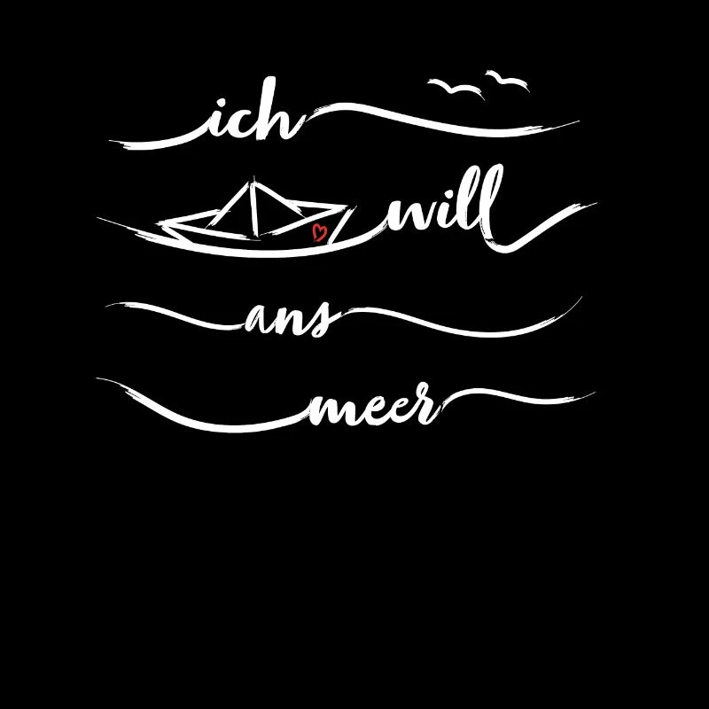 Ich will ans Meer Papierschiff Papierboot