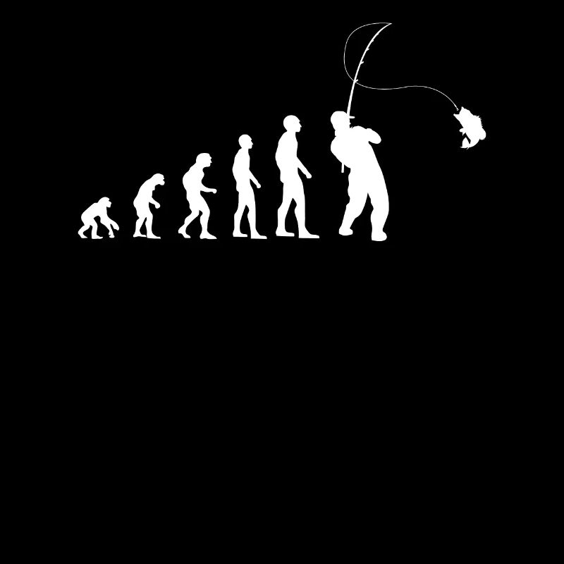 Angler Mit Angelrute Fischer Evolution Geschenk