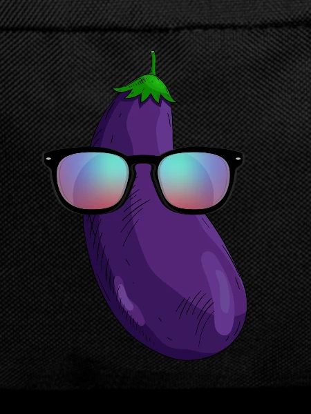 Aubergine With Sunglasses