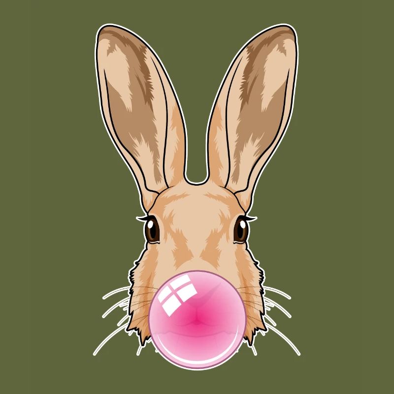 Lapin avec chewing-gum