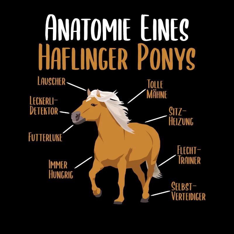 Anatomie eines Haflinger Ponys - Haflinger Pferd