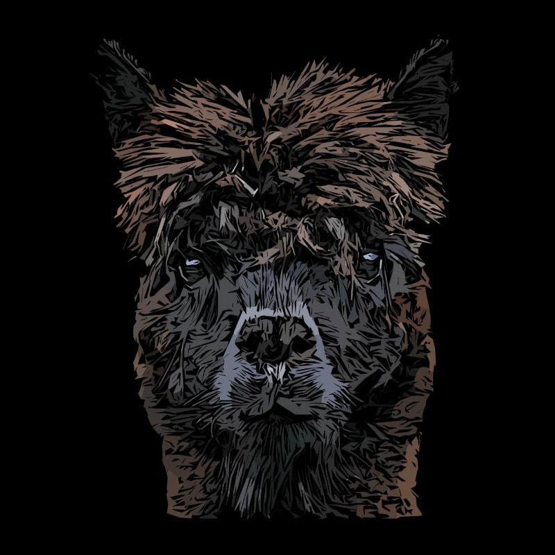 Visage d’animal lama