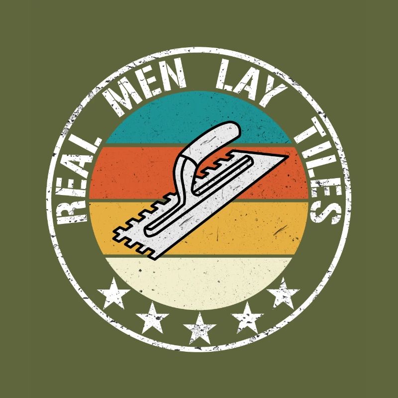 Echte Männer legen Fliesen Fliesenleger Tshirt