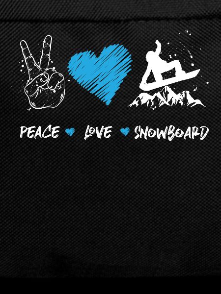 Snowboarding Snowboard peace love