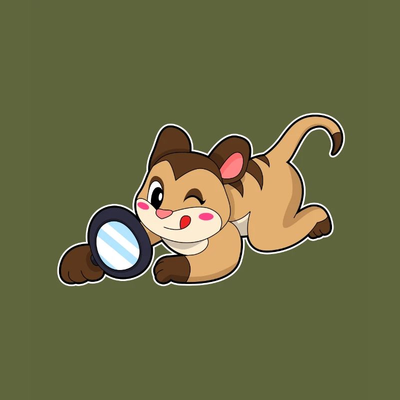 Erdmännchen mit Lupe