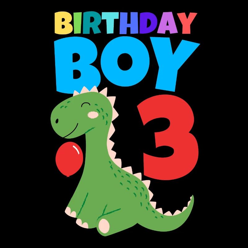 Birthday Boy 3rd Birthday Dinosaur