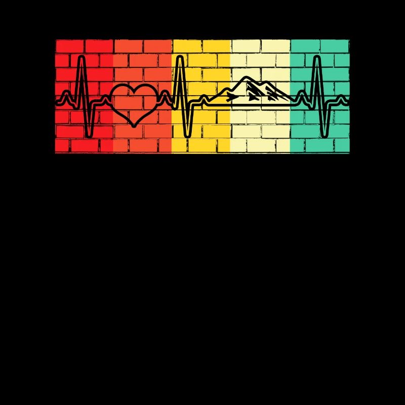 Mountain Mountains Heartbeat Retro