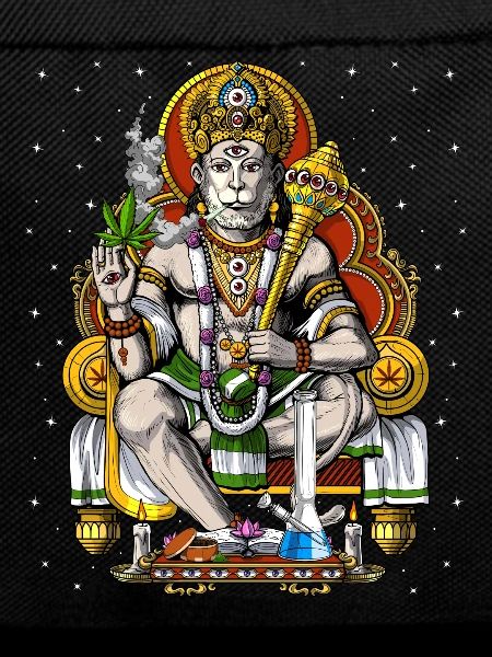 Hanuman Stoner Smoking Weed