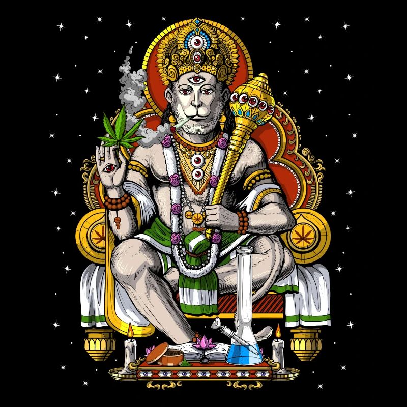 Hanuman Stoner raucht Gras