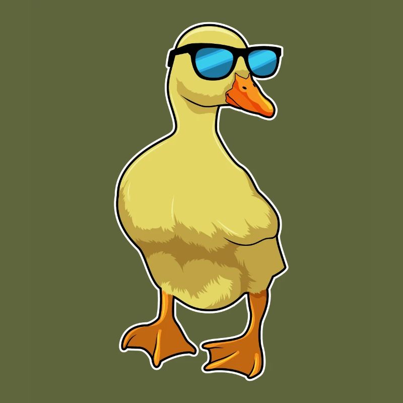 Duck with sunglasses