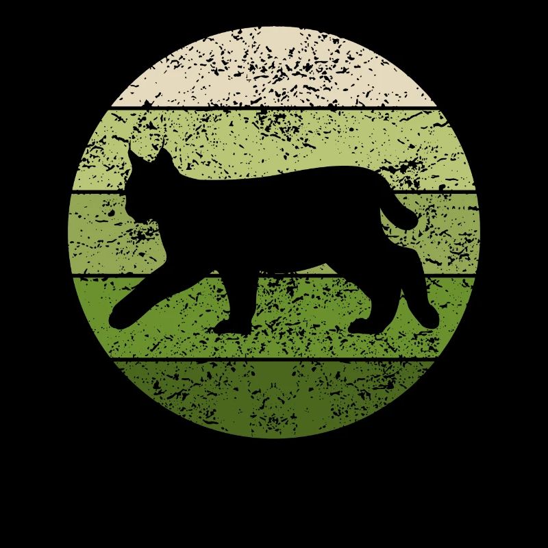 Lynx Retro Forest Animals Animal Lovers Gift