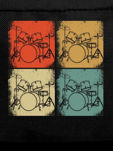 Retro drums design illustration Drummer