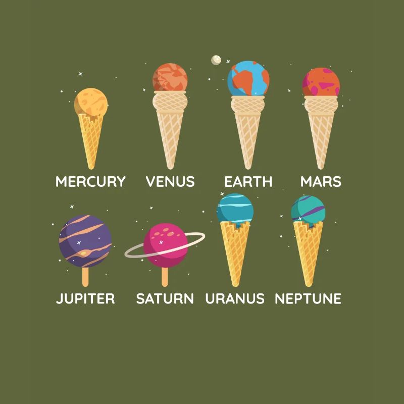 Sonnensystem-Eiscreme