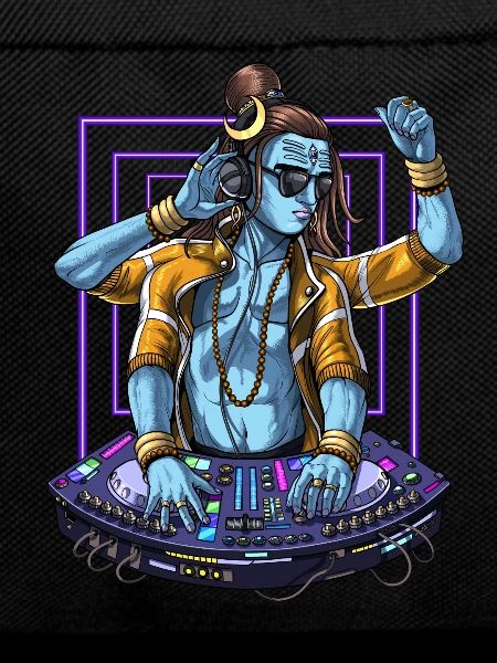 Psychedelischer Shiva Musik DJ