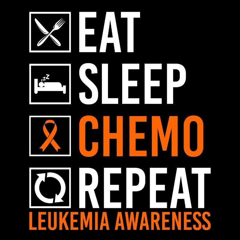 Leukämie-Bewusstsein Essen Schlafen Chemo Wiederho