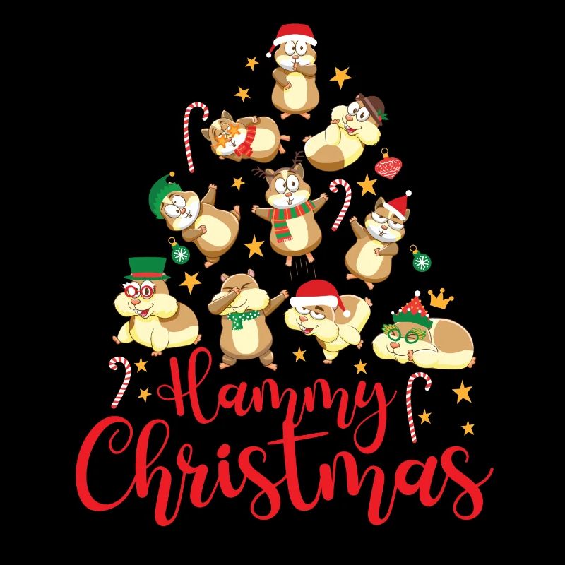 Cute Hamster Christmas Tree Hammy