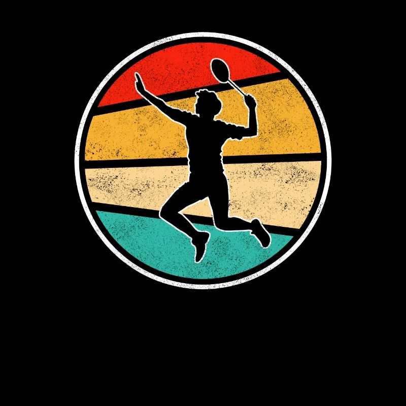 Logo rétro de badminton