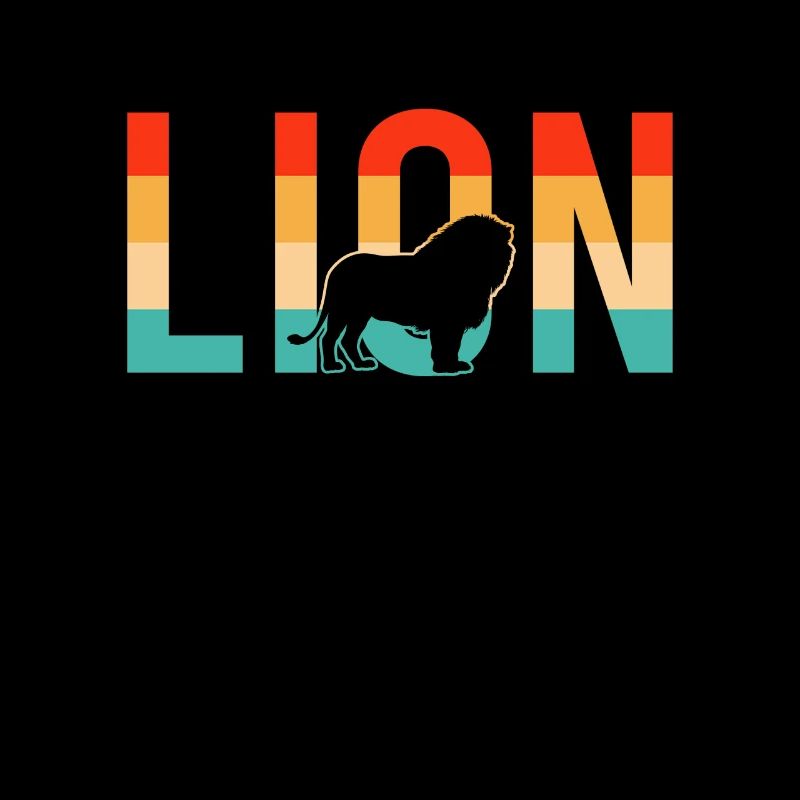 Löwe lion Retro