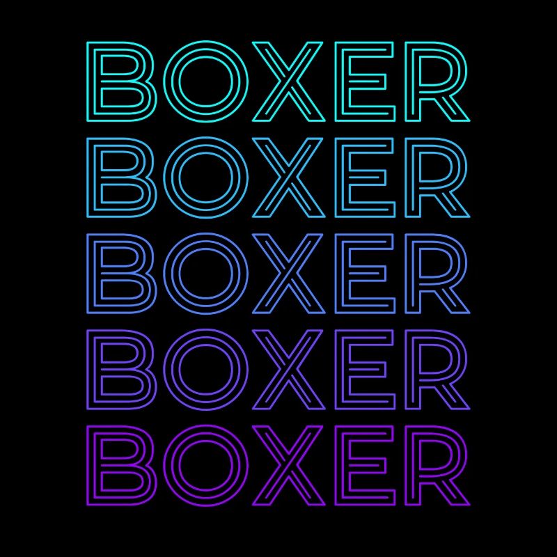 Boxer Dog Retro